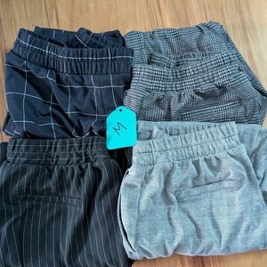 a new day Black Track Pants with Elastic Waistband and Tapered Legs